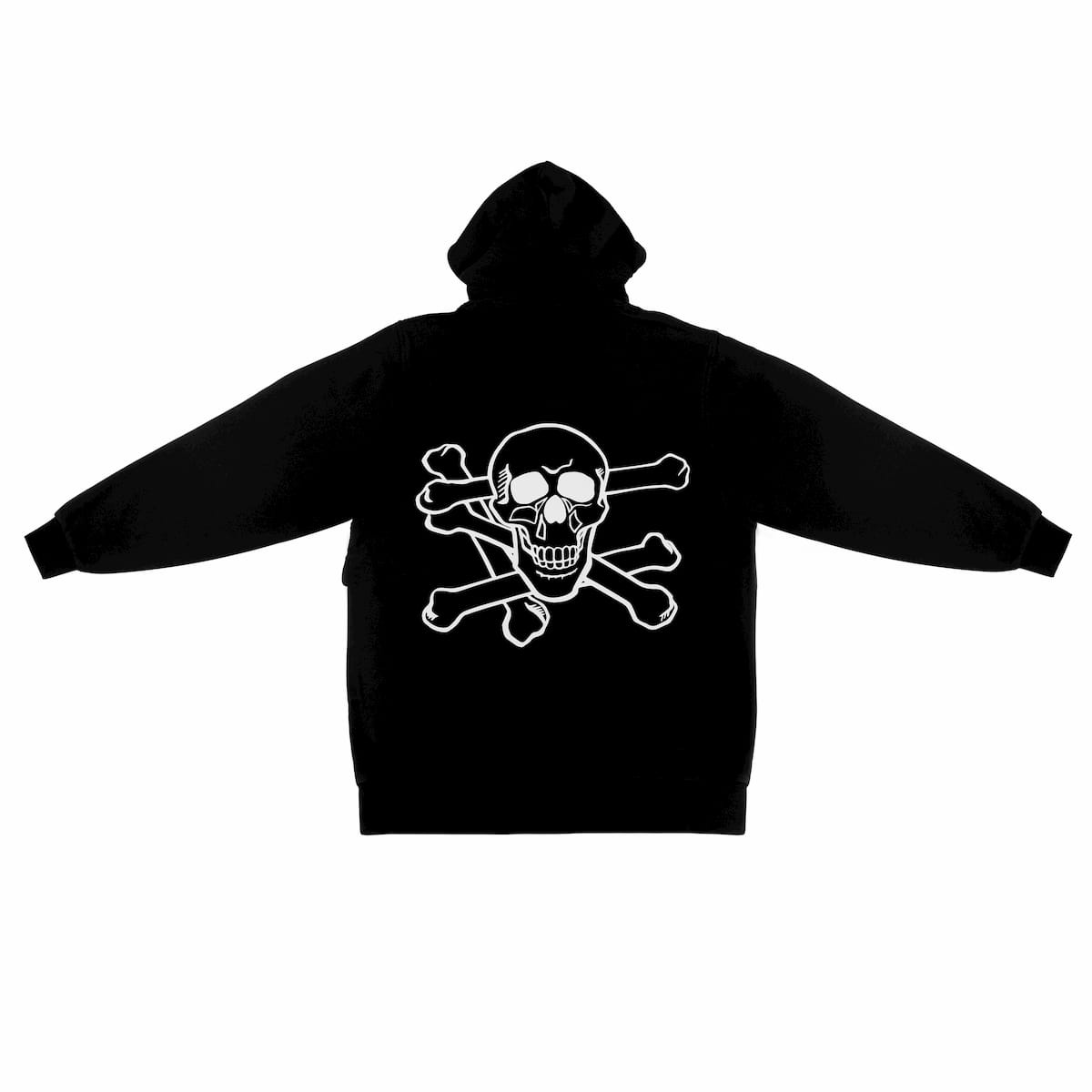 Hoodie with discount skull on back